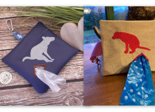 Stickdatei ITH - Tasche Gassitasche Kotbeutel 2 Motive